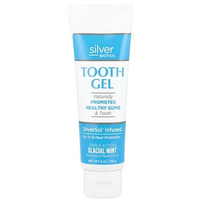 American Biotech Labs, Silver Biotics®, Tooth Gel, Glacial Mint, 4 oz (114 g)