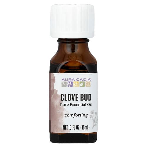 Aura Cacia, Pure Essential Oil, Clove Bud, 0.5 fl oz (15 ml)
