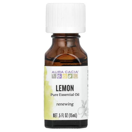 Aura Cacia, Pure Essential Oil, Lemon, 0.5 fl oz (15 ml)
