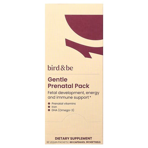Bird and Be, Gentle Prenatal Pack, 30 Vegan Packets