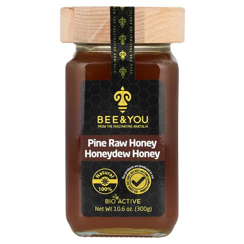 Bee & You, Pine Raw Honey, Honeydew Honey, 10.6 oz (300 g)
