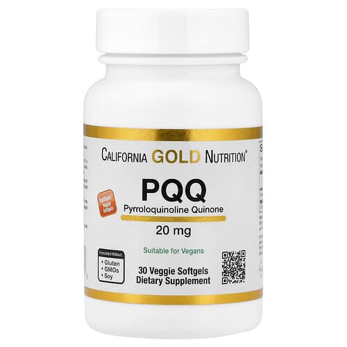 California Gold Nutrition, PQQ, 20 mg, 30 Veggie Softgels