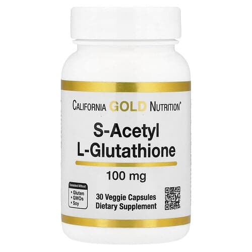 California Gold Nutrition, S-Acetyl L-Glutathione, 100 mg, 30 Veggie Capsules