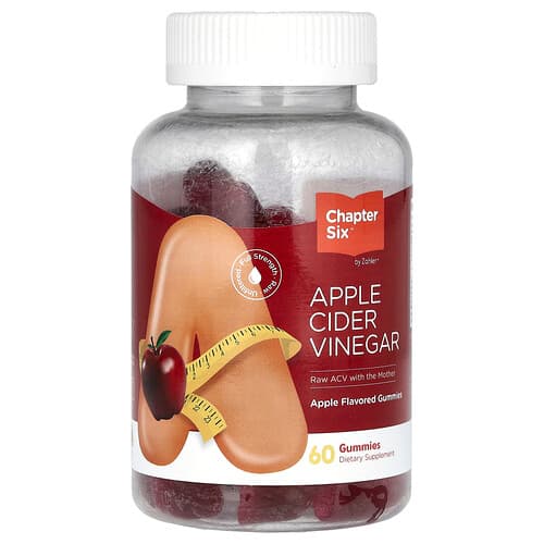 Zahler, Chapter Six, Apple Cider Vinegar Gummies, Apple, 60 Gummies