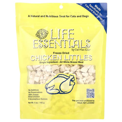 Cat-Man-Doo, Life Essentials, Freeze Dried Chicken Littles, For Cats & Dogs, 5 oz (142 g)