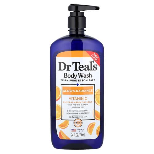 Dr. Teal's, Body Wash with Pure Epsom Salt, Glow & Radiance, 24 fl oz (710 ml)