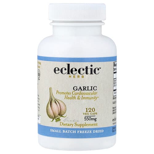 Eclectic Herb, Garlic, Promotes Cardiovascular Health & Immunity , 550 mg, 120 Veg Caps