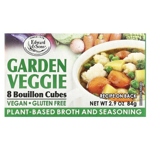 Edward & Sons, Garden Veggie, Bouillon Cubes, 8 Cubes