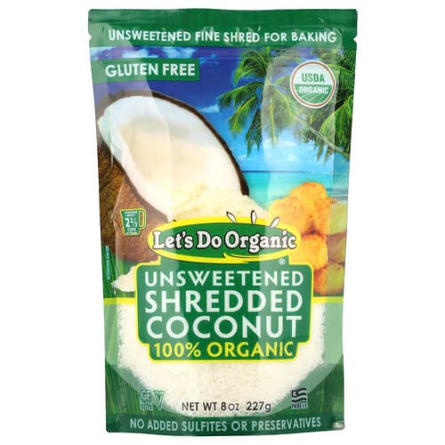Let's Do Organic, Let's Do Organic, 100% Organic Unsweetened Shredded Coconut, 8 oz (227 g)