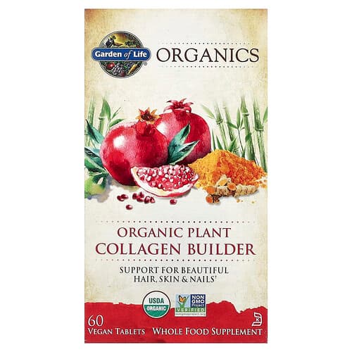Garden of Life, Organics, Organic Plant Collagen Builder, 60 Vegan Tablets