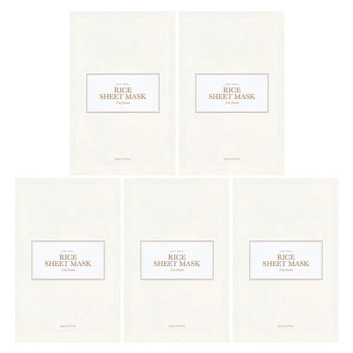I'm From, Rice Beauty Sheet Mask, 5 Sheets, 0.67 fl oz (20 ml) Each