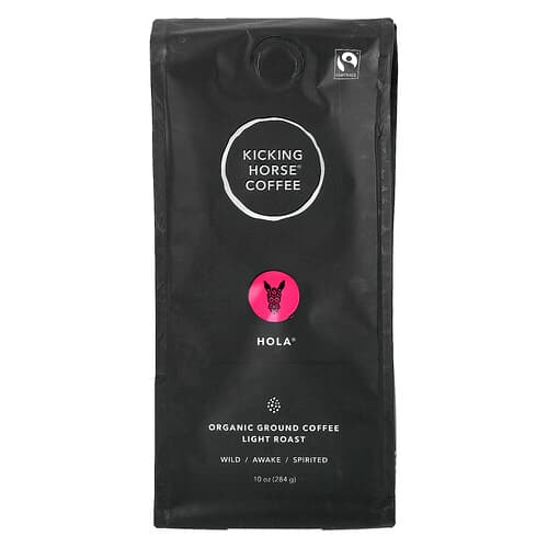 Kicking Horse, Organic Coffee, Hola®, Ground, Light Roast, 10 oz (284 g)