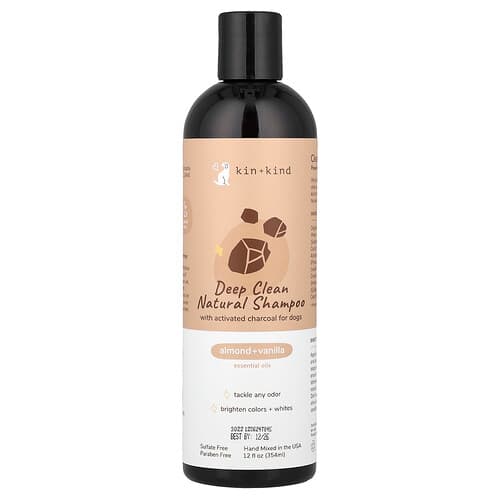 Kin+Kind, Deep Clean Natural Shampoo, For Dogs, Almond + Vanilla, 12 fl oz (354 ml)