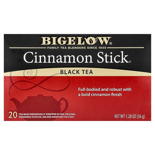 Bigelow, Black Tea, Cinnamon Stick®, 20 Tea Bags, 1.28 oz (36 g)