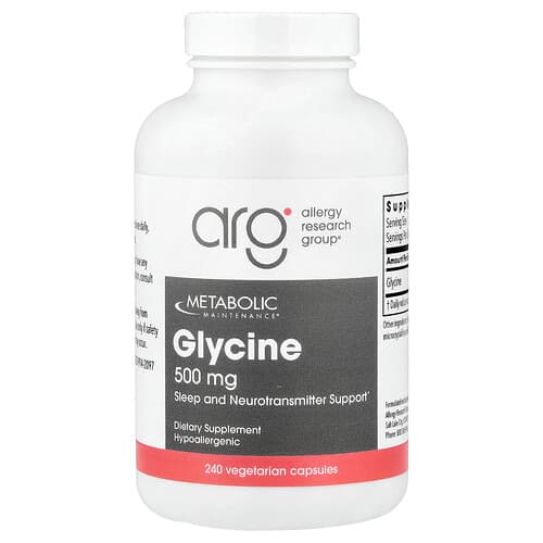 Metabolic Maintenance, Glycine, 500 mg, 240 Vegetarian Capsules