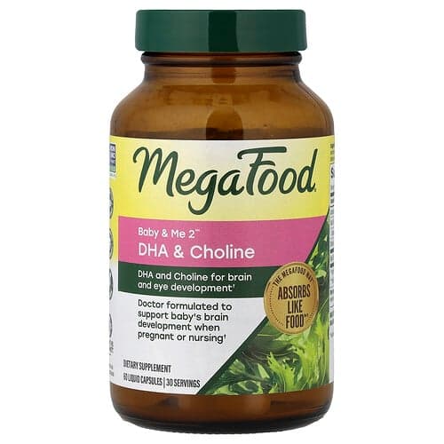 MegaFood, Baby & Me 2™, DHA & Choline, 60 Liquid Capsules