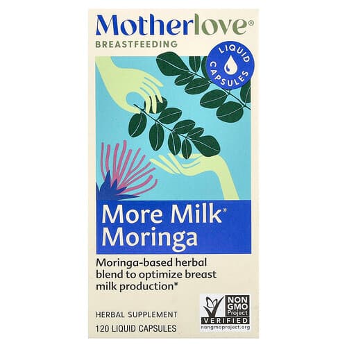 Motherlove, Breastfeeding, More Milk Moringa, 120 Liquid Capsules