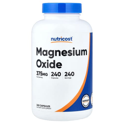 Nutricost, Magnesium Oxide, 375 mg, 240 Capsules