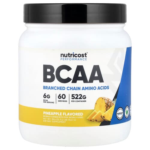 Nutricost, Performance, BCAA, Pineapple, 1.2 lb (522 g)
