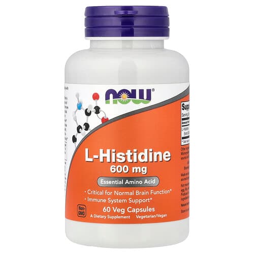 NOW Foods, L-Histidine, 600 mg, 60 Veg Capsules