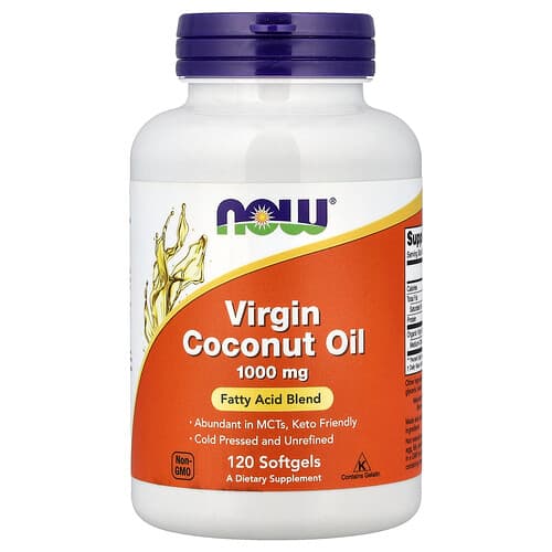NOW Foods, Virgin Coconut Oil, 1,000 mg, 120 Softgels