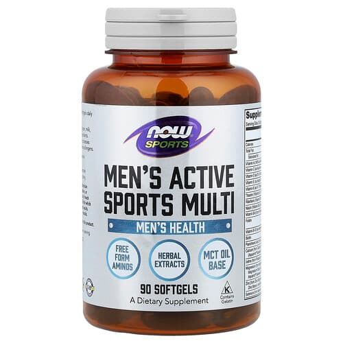 NOW Foods, Sports, Men's Active Sports Multi, 90 Softgels