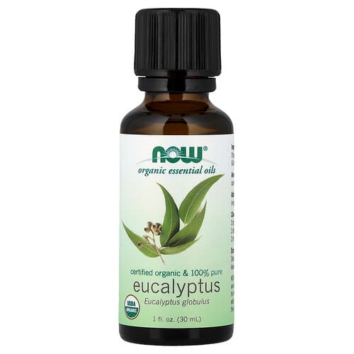 NOW Foods, Organic Essential Oils, Eucalyptus, 1 fl oz (30 ml)