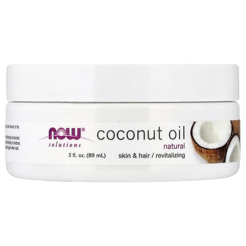 NOW Foods, Solutions, Coconut Oil, Natural, 3 fl oz (89 ml)