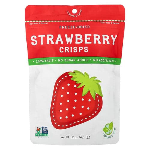 Nature's Turn, Freeze-Dried Strawberry Crisps, 1.2 oz (34 g)