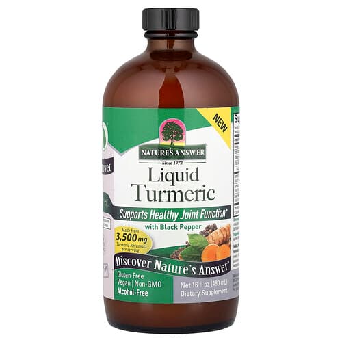 Nature's Answer, Liquid Turmeric with Black Pepper, Alcohol-Free, 16 fl oz (480 ml)