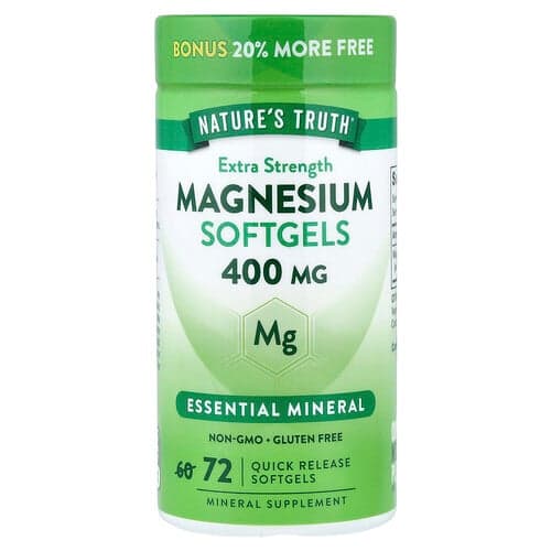 Nature's Truth, Magnesium, 400 mg, 72 Quick Release Softgels