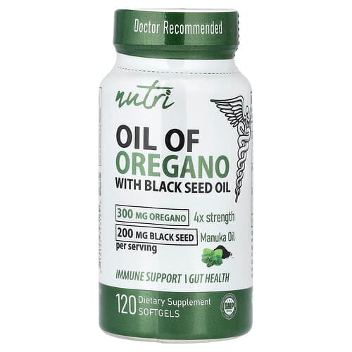Nutri, Oil of Oregano with Black Seed Oil, 120 Softgels