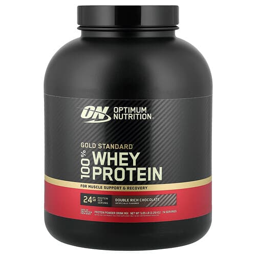 Optimum Nutrition, Gold Standard® 100% Whey Protein, Double Rich Chocolate, 5.05 lb (2.29 kg)