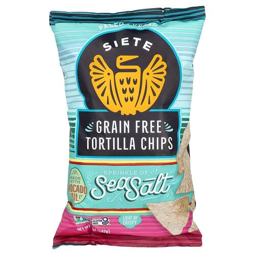 Siete, Grain Free Tortilla Chips, Sea Salt, 5 oz (142 g)