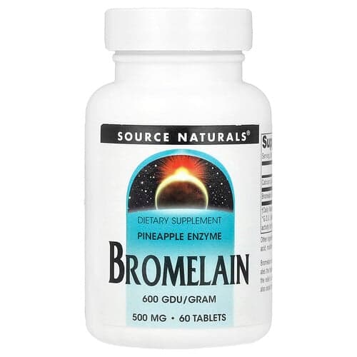 Source Naturals, Bromelain 600 GDU/g, 60 Tablets