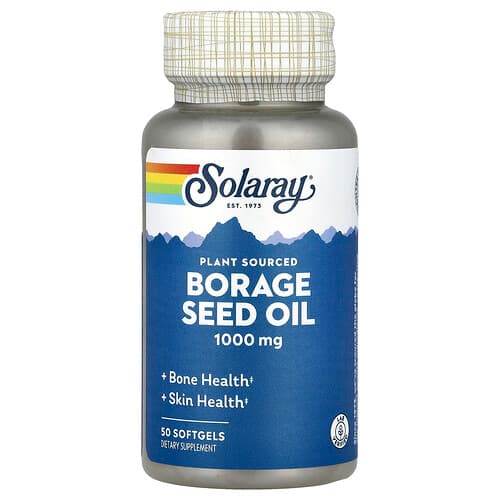 Solaray, Borage Seed Oil, 1,000 mg, 50 Softgels
