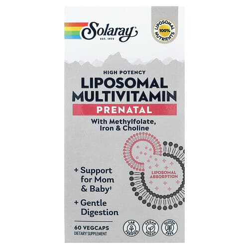 Solaray, High Potency Prenatal Liposomal Multivitamin, 60 VegCaps