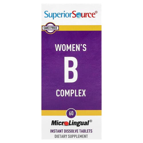 Superior Source, Women's B Complex, 60 MicroLingual® Instant Dissolve Tablets