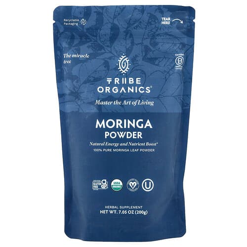 Tribe Organics, Moringa Powder, 7.05 oz (200 g)