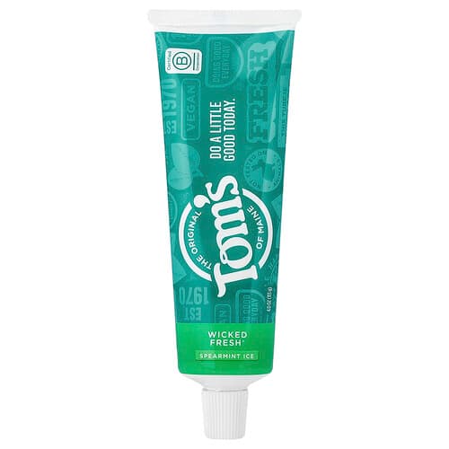 Tom's of Maine, Wicked Fresh!® Anticavity Toothpaste With Fluoride, Spearmint Ice, 4 oz (113 g)
