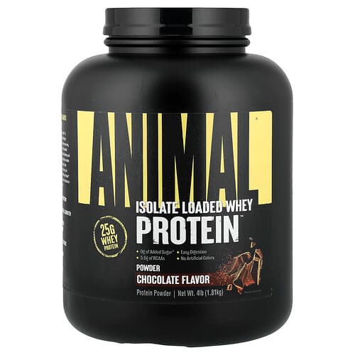 Animal, Isolate Loaded Whey Protein™ Powder, Chocolate, 4 lb (1.81 kg)