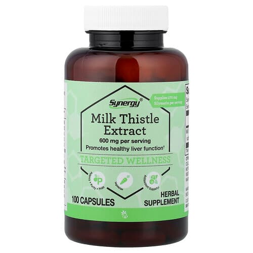 Vitacost, Synergy®, Milk Thistle Extract, 100 Capsules (300 mg per Capsule)