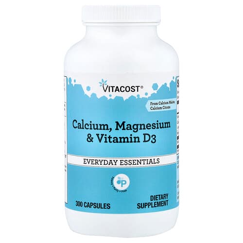 Vitacost, Calcium, Magnesium & Vitamin D3, 300 Capsules