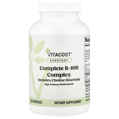 Vitacost, Everyday, Complete B-100 Complex, 200 Capsules