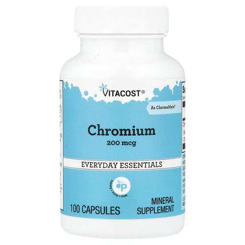 Vitacost, Chromium, 200 mcg, 100 Capsules