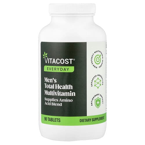 Vitacost, Everyday, Men's Total Health Multivitamin, 90 Tablets
