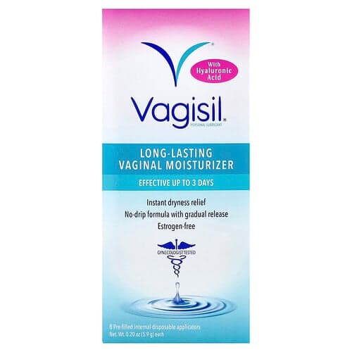 Vagisil, Long-Lasting Moisturizing Lubricant, 8 Pre-Filled Internal Disposable Applicators, 0.2 oz (5.9 g) Each