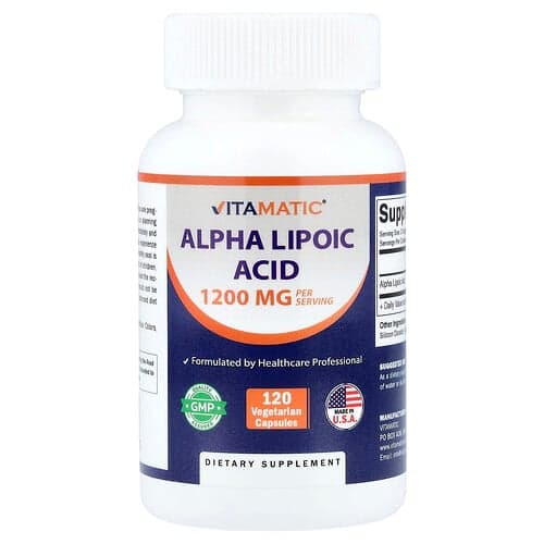 Vitamatic, Alpha Lipoic Acid, 120 Vegetarian Capsules (600 mg per Capsule)