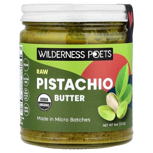Wilderness Poets, Organic Raw Pistachio Butter, 8 oz (227 g)