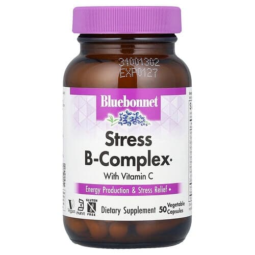 Bluebonnet Nutrition, Stress B-Complex With Vitamin C, 50 Vegetable Capsules